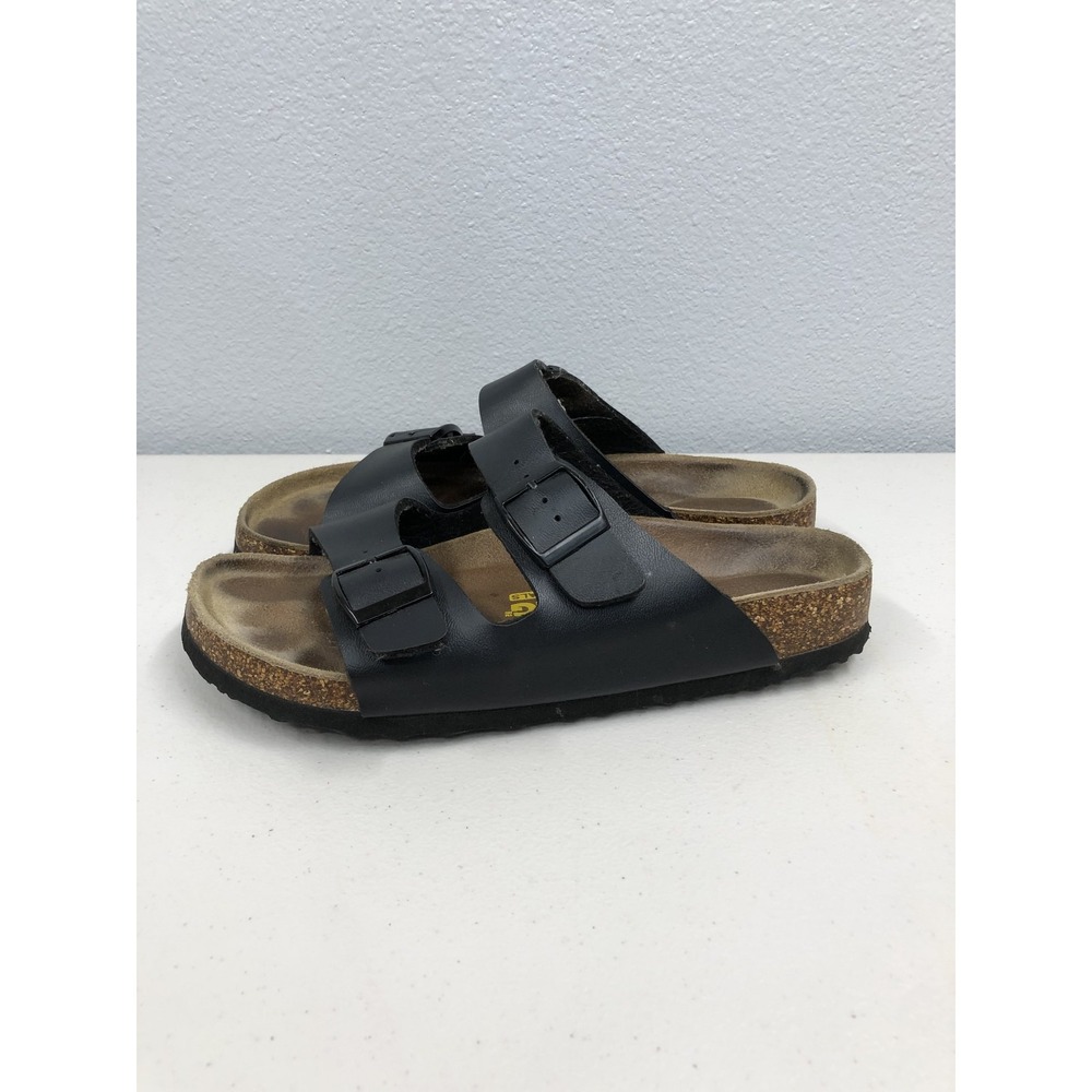 Viking Sandals Shoes Womens Size 39 Black Cork Slip On Double Buckle Comfort